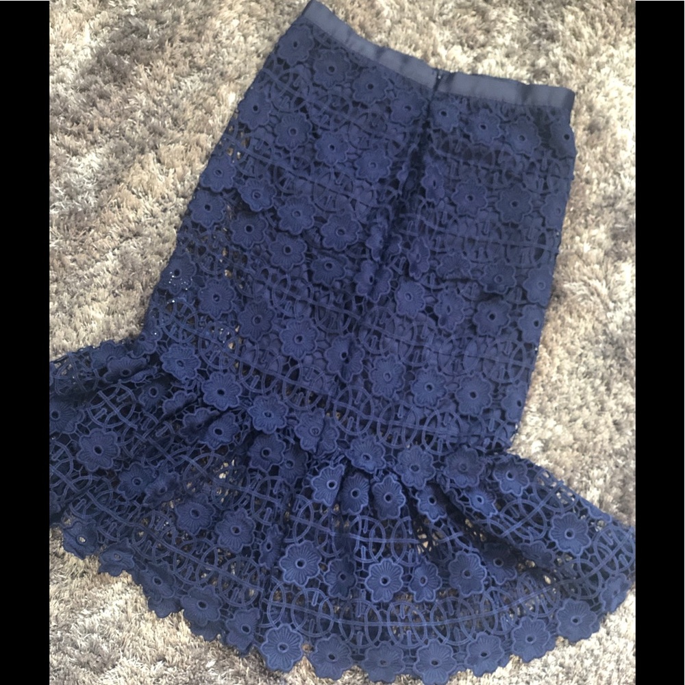 Navy blue pencil skirt